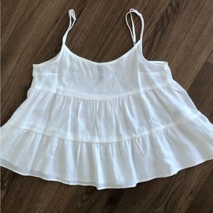 White tiered tank top